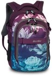 BESTWAY Schulrucksack Bestway Schulrucksack blau lila Bl&uuml;tendruck Farbverlauf