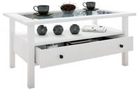 VCM Couchtisch Holz Sofatisch Couchtisch Schublade Lingis L