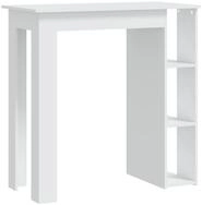 vidaXL Esstisch, Bartisch mit Regal Wei&szlig; 102x50x103,5 cm Holzwerkstoff