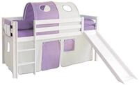 Ticaa Hochbett Rutschbett "Manuel" Kiefer Wei&szlig; Classic Wei&szlig; lackiert (Holzmaserung