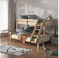 VitaliSpa&reg; Etagenbett Everest, Naturholz, 140x200 / 90x200 cm (1-St., mit Leiter),