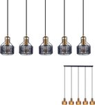 n&auml;ve LED Pendelleuchte FORO, ohne Leuchtmittel, schwarz/golden