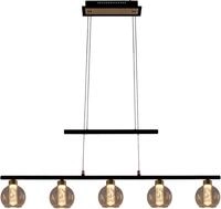 n&auml;ve LED Pendelleuchte Brass, Warmwei&szlig;, 5flammig dimmbar h&ouml;henverstellbar