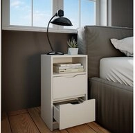 Vicco Nachtkommode Ruben, Wei&szlig;, 38 x 66.6 cm 2er Set (2 St) wei&szlig;