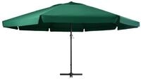 vidaXL Sonnenschirm Sonnenschirm mit Aluminium-Mast 600 cm Gr&uuml;n