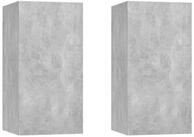 vidaXL TV-Schrank TV-Boards 2 Stk. Betongrau 30,5x30x60 cm Holzwerkstoff