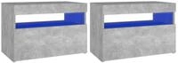 vidaXL TV-Schrank NA TV-Schr&auml;nke mit LED Leuchten 2 Stk Betongrau 60x35x40cm