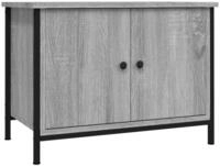 vidaXL TV-Schrank TV-Board mit T&uuml;ren Grau Sonoma 60x35x45 cm Holzwerkstoff