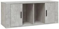 vidaXL TV-Schrank TV-Schrank Betongrau 100x35x40 cm Holzwerkstoff (1-St)