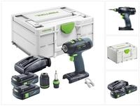 FESTOOL Akku-Schrauber T 18+3 Basic Akku Bohrschrauber 18 V 50 Nm Brushless +...