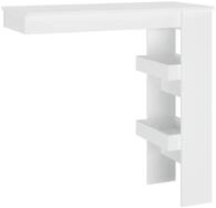 vidaXL Esstisch, Wand-Bartisch Wei&szlig; 102x45x103,5 cm Holzwerkstoff