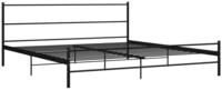 vidaXL Bettgestell, Bettrahmen Schwarz Metall 200&times;200 cm