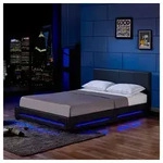 HOME DELUXE Bett LED Bett ASTEROID - Gr&ouml;&szlig;enauswahl, gepolstertes Kopfteil,