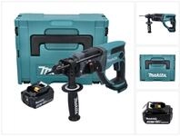 Makita Akku-Kombibohrhammer DHR 202 M1J Akku Kombihammer 18 V 2,0 J SDS Plus +...