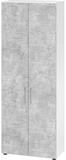 HAMMERBACHER Aktenschrank Schrank 6OH BxTxH 80x42x215,6cm Griff BS Wei&szlig;/Beton