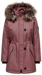 ONLY Winterjacke Only Damen Winter-Jacke OnlIris einfarbiger Parka Mantel Fellkapuze