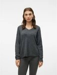 Vero Moda V-Ausschnitt-Pullover VMCREWLEFILE LS V-NECK BLOUSE NOOS