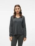 V-Ausschnitt-Pullover VERO MODA "VMCREWLEFILE LS V-NECK BLOUSE NOOS", Damen, Gr. M,