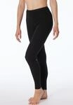 Lange Unterhose SCHIESSER "Luxury", Damen, Gr. 38, schwarz (000, schwarz), Feinripp,