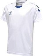hummel T-Shirt hmlCORE XK Poly Jersey (robuster Doppelstrick) Kurzarm weiss/blau