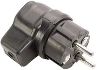 as - Schwabe AS Schwabe 62207 Schutzkontakt-Winkelstecker Vollgummi 230 V Schwarz