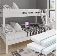VitaliSpa&reg; Etagenbett Everest, Wei&szlig;, 140x200 / 90x200 cm, mit 2 Matratzen...