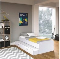 VitaliSpa&reg; Kinderbett Enzo, Wei&szlig;, 90x200 cm mit Matratze (2-tlg)