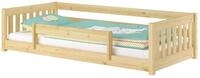 ERST-HOLZ Kinderbett Niederflurbett f&uuml;r Kinder mit Sicherung 90 x 200 cm Kiefer
