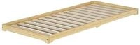ERST-HOLZ Massivholzbett Extra Niedriges Futonbett Bettrahmen 100 x 200 cm...