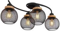 GLOBO LIGHTING Deckenleuchte PABLO, ohne Leuchtmittel, Deckenlampe Metall schwarz