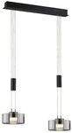 FISCHER & HONSEL LED Pendelleuchte LAVIN, 2-flammig, Schwarz, Metall, B 64 x H...