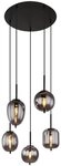 GLOBO LIGHTING H&auml;ngeleuchte BLACKY, ohne Leuchtmittel, H&auml;ngelampe schwarz Glas