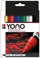 Marabu Acrylfarbe Marabu Acrylmarker Marker YONO Set 1,5-3mm 6 Teile