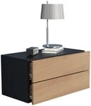 VCM Nachttisch Holz Wandschublade Wand H&auml;nge Nachttisch Usal L60, Pflegeleicht