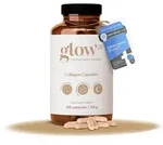 Glow25 Kollagen Kapseln [180 Kapseln] mit Hyalurons&auml;ure und Vitamin C Kapseln, 126 g