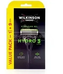 Wilkinson Rasierklingen HYDRO 3 Skin Hydration Rasierer + 8 Ersatzklingen, mit
