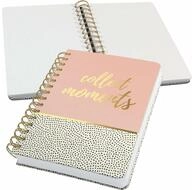 Sigel Notizblock Notizbuch mit Spirale ca. DIN A5 rose/gold/schwarz 240 Seiten