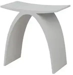 Bernstein Badhocker PB4001 (einsetzbar als Ablage- oder Sitzfl&auml;che), aus Mineralguss