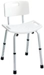 WENKO Duschhocker Secura, belastbar bis 130 kg, mit R&uuml;ckenlehne