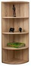 Coemo Standregal CORNER 120, Natur 4 F&auml;cher Eckregal 40x40x120 cm Regal aus Holz