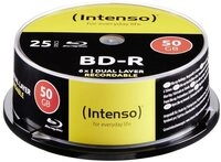 Intenso Blu-ray-Rohling 25 Intenso Rohlinge Blu-ray BD-R Dual Layer 50GB 6x...