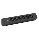 Bachmann PRIMO2 Steckdosenleiste 6x Schutzkontakt, Aluminium Steckdosenleiste