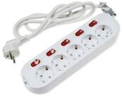 ChiliTec CHILITEC Steckdosenleiste, 5-fach, Einzelschaltung, 1,5 m Zuleitung