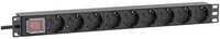 Intellinet Netzwerkschrank 19&Prime; 9-fach Steckdosenleiste 715133, mit Schalter