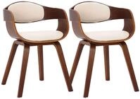 CLP Esszimmerstuhl Kingston Kunstleder (2er Set), Holzgestell