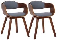 CLP Esszimmerstuhl Kingston Kunstleder (2er Set, 2 St), Holzgestell