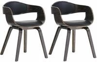 CLP Esszimmerstuhl Kingston Kunstleder (2er Set, 2 St), Holzgestell