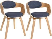 CLP Esszimmerstuhl Kingston Stoff (2er Set, 2 St), Holzgestell&Polsterung