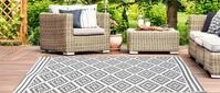 Jet-Line Outdoorteppich Gartenteppich outdoor Austin grau Teppich 120x180