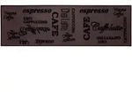 Andiamo K&uuml;chenl&auml;ufer Espresso, rechteckig, H&ouml;he: 5 mm, mit Schriftzug,